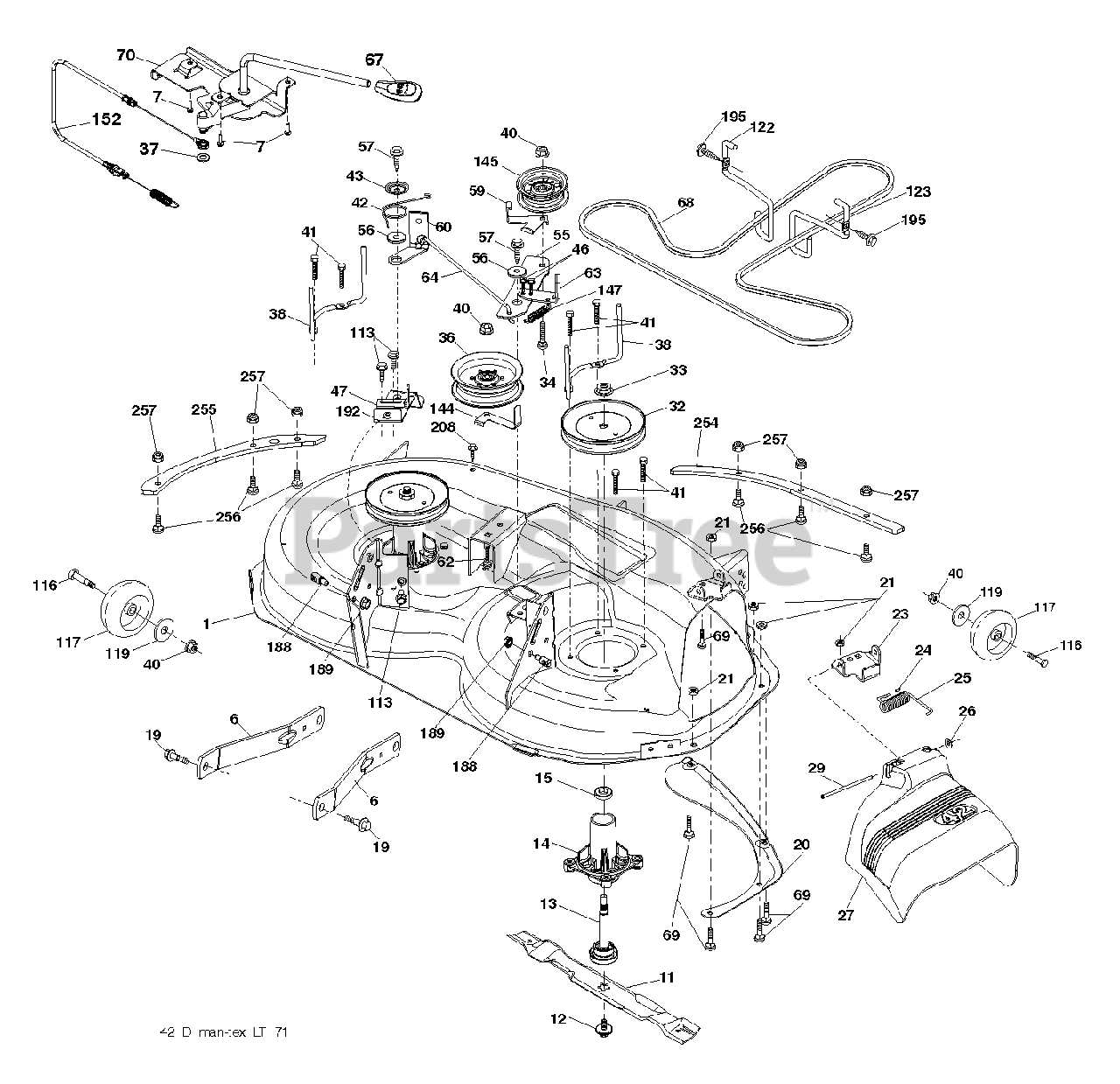 poulan pro lawn tractor parts diagram