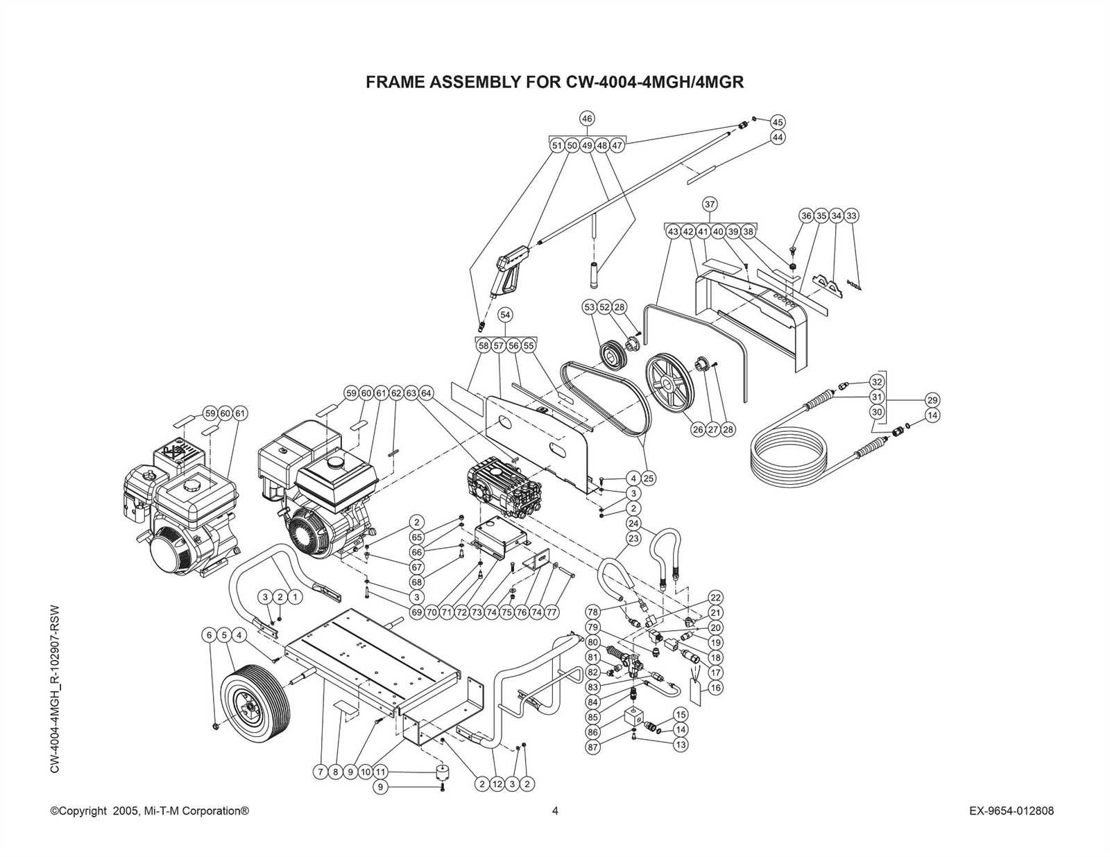 pressure washer diagram parts