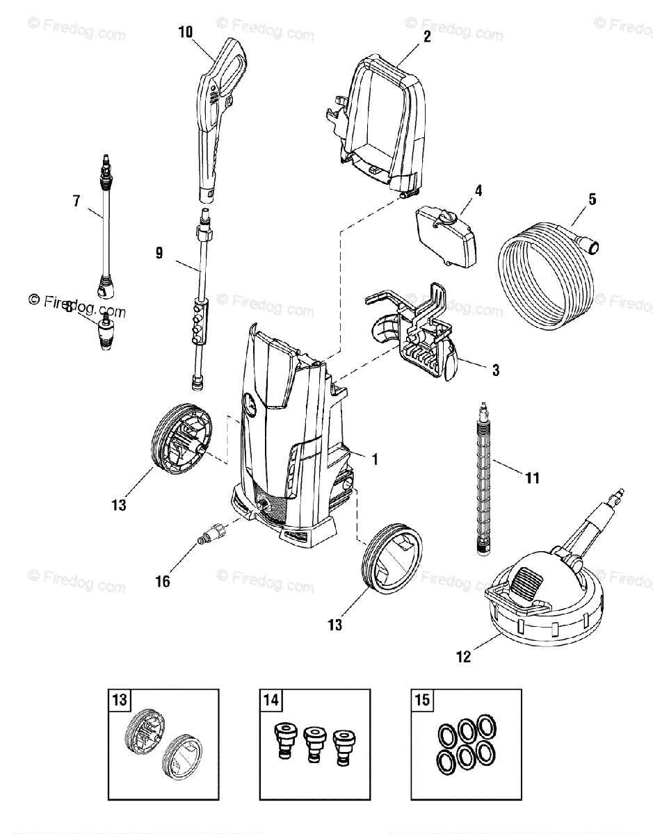 pressure washer diagram parts