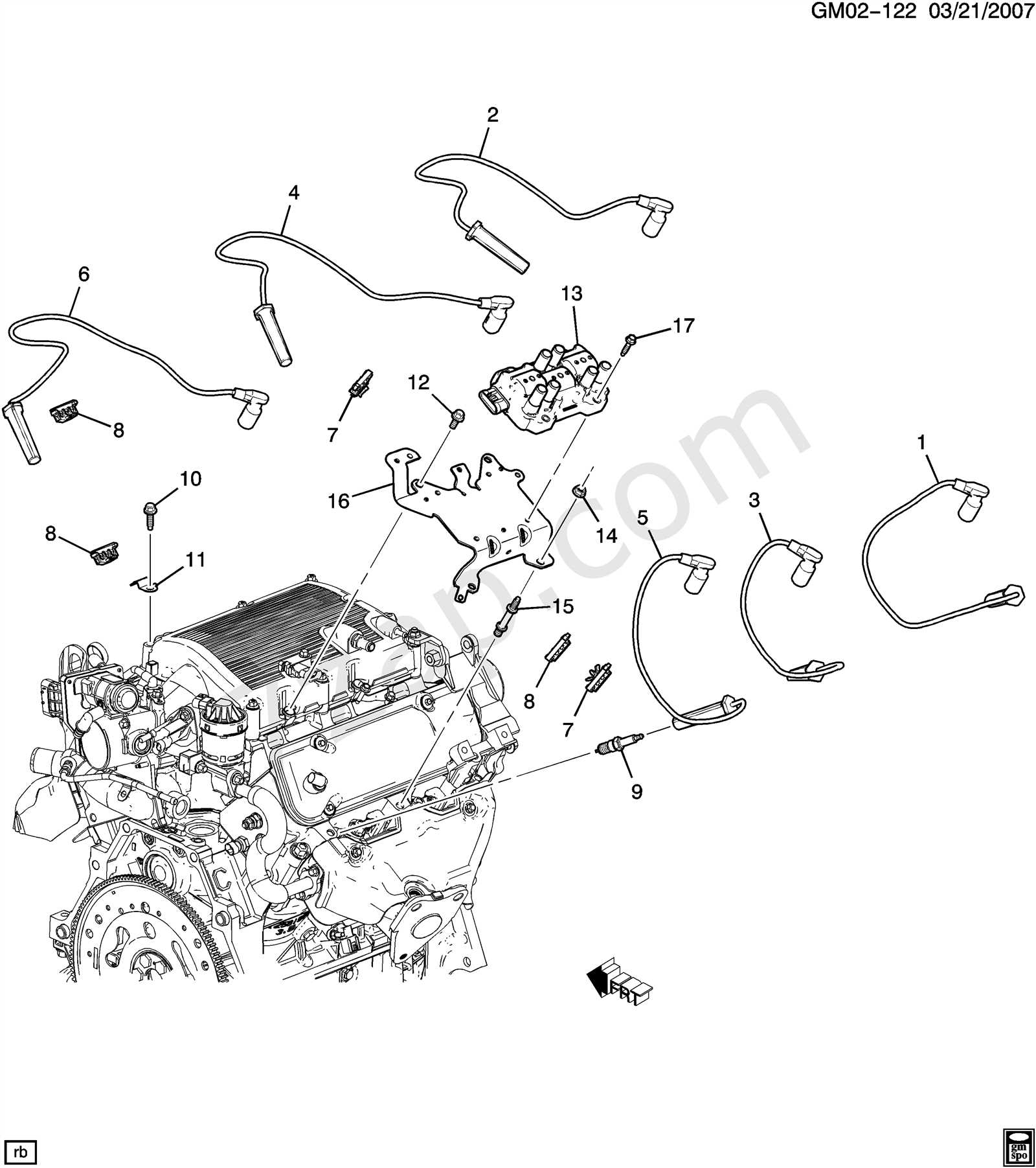 2005 chevy equinox engine parts diagram