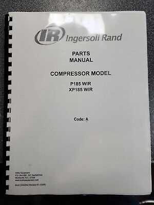 ingersoll rand air compressor parts diagram