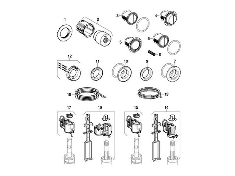 push button toilet cistern parts diagram