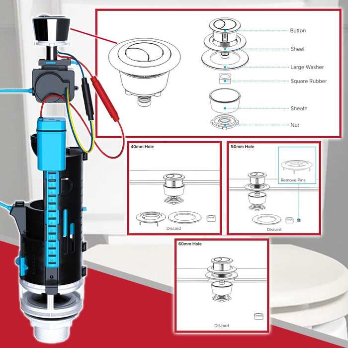 push button toilet cistern parts diagram