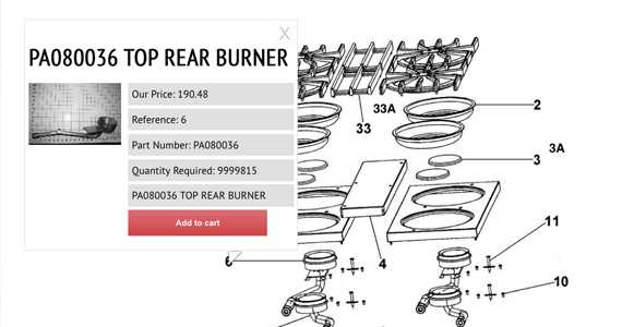 gas range wolf stove parts diagram