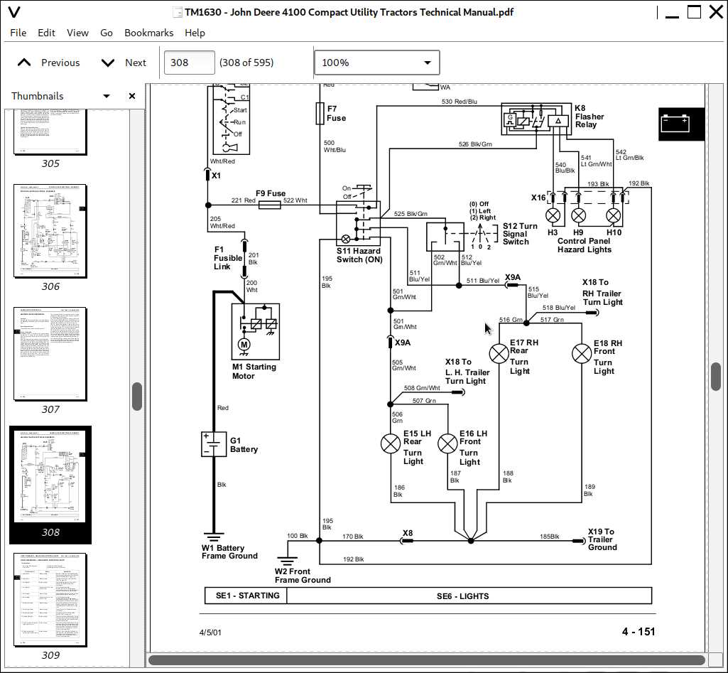 john deere 4100 parts diagram