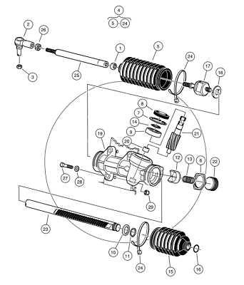 club car steering parts diagram