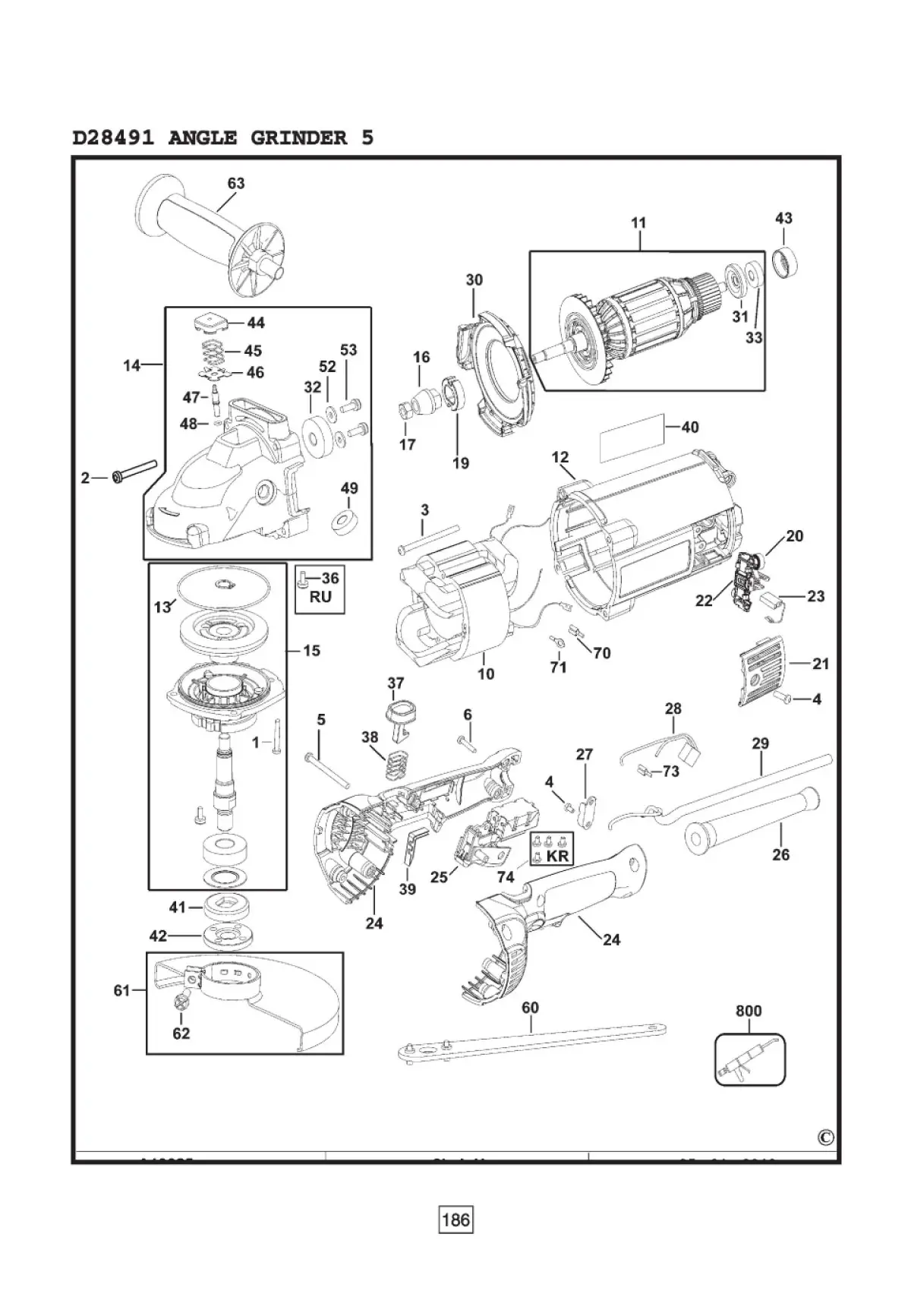 dewalt dw715 parts diagram