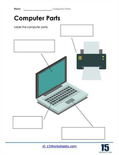 computer diagram with parts