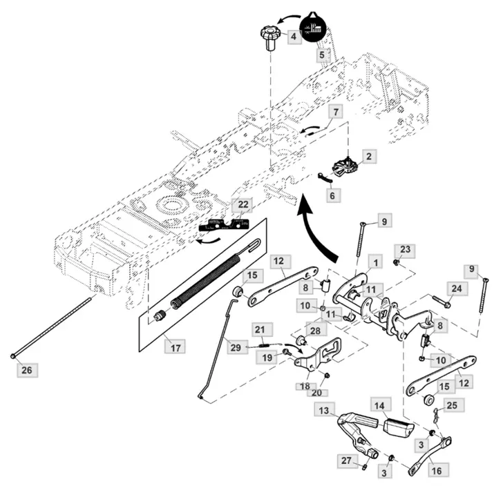 cub cadet 1054 parts diagram