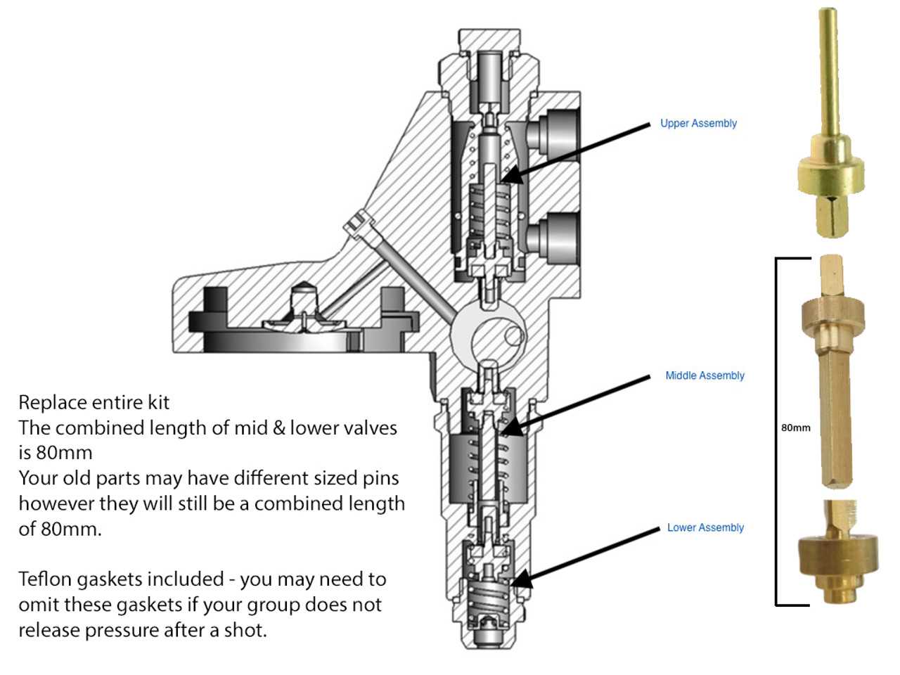 e61 group head parts diagram