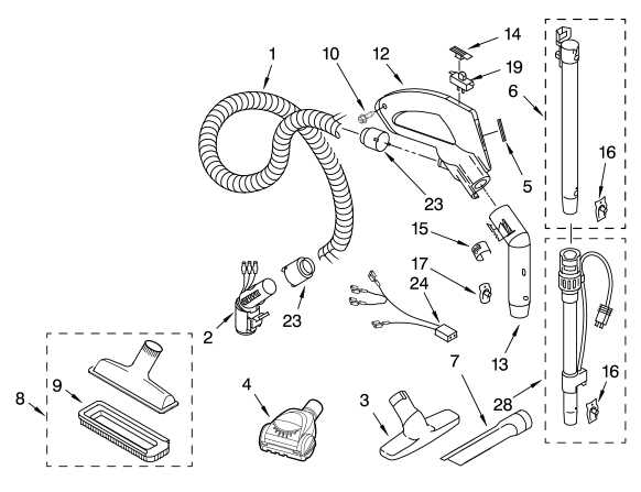 kenmore progressive vacuum parts diagram