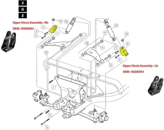 club car parts diagram front end