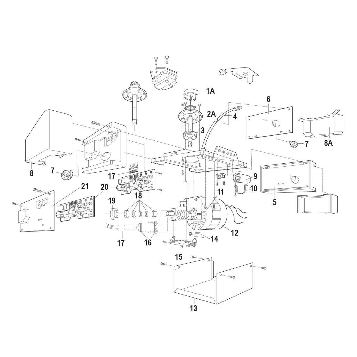 garage door diagram parts