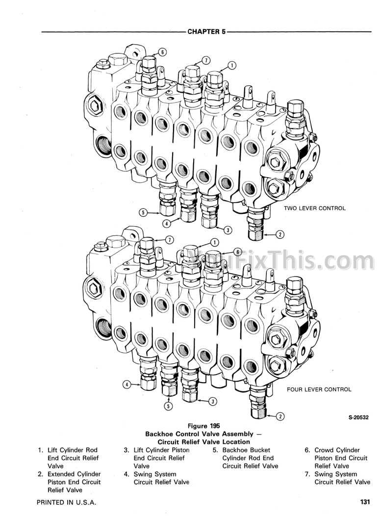 hydraulic ford 555 backhoe parts diagram