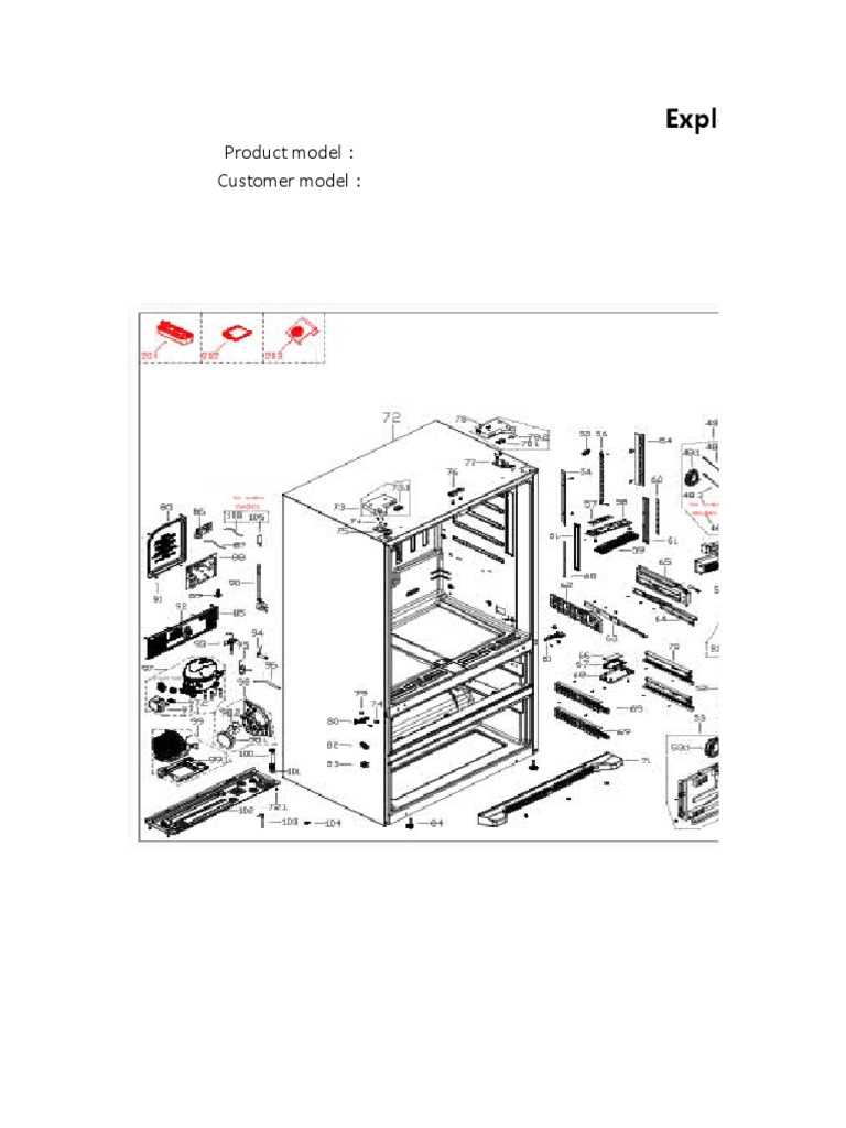 midea refrigerator parts diagram