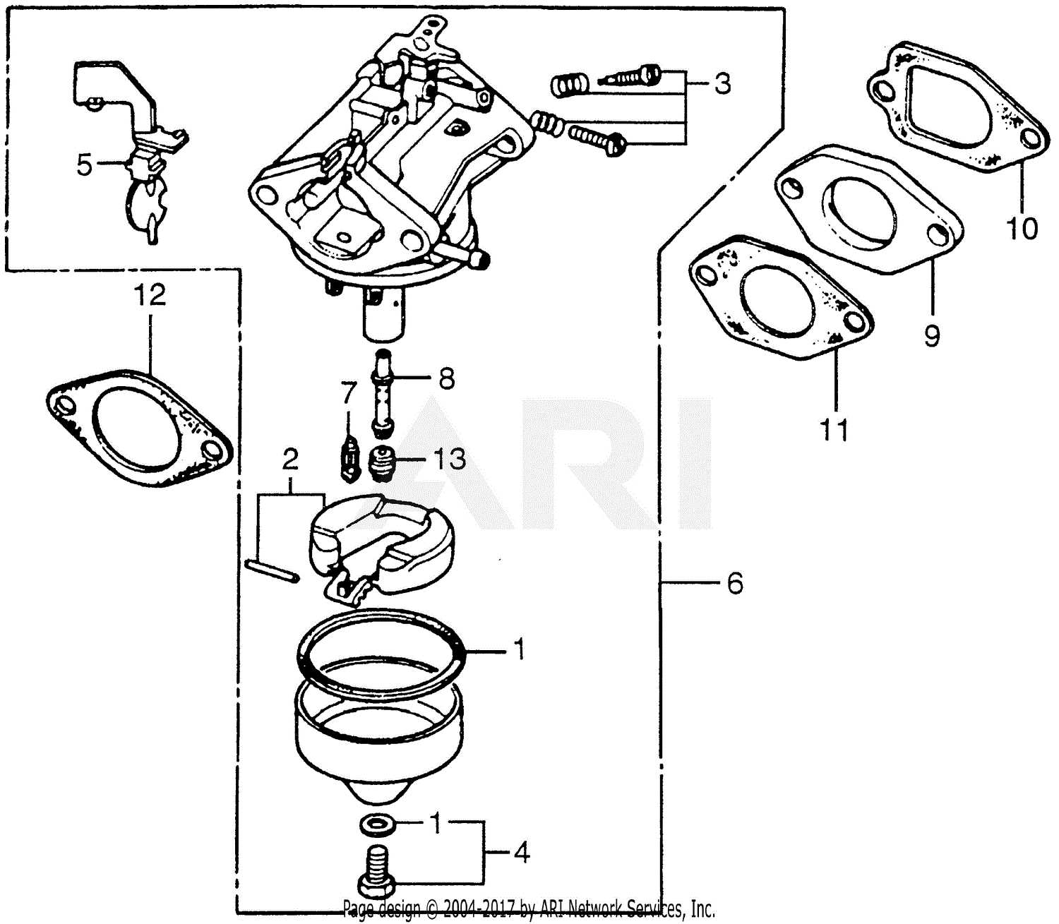 honda gx240 carburetor parts diagram