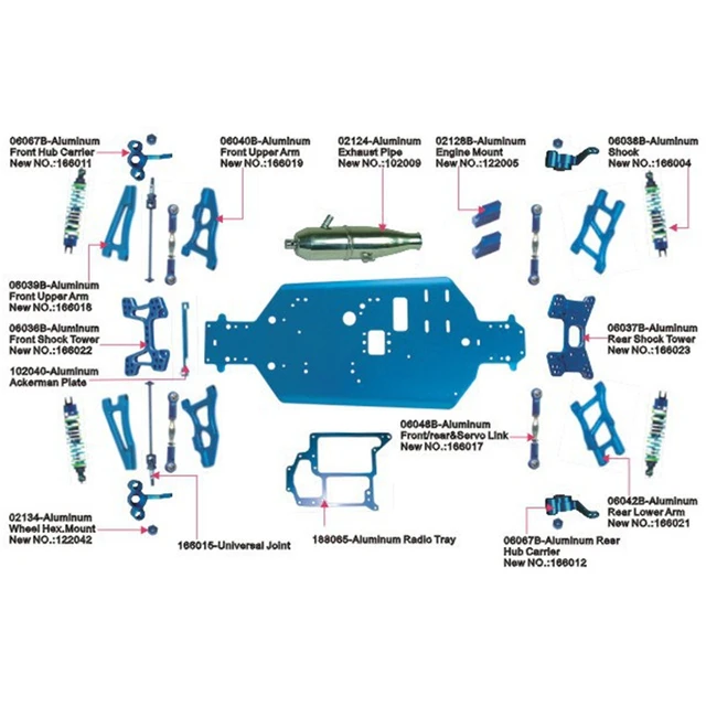 rc car parts diagram
