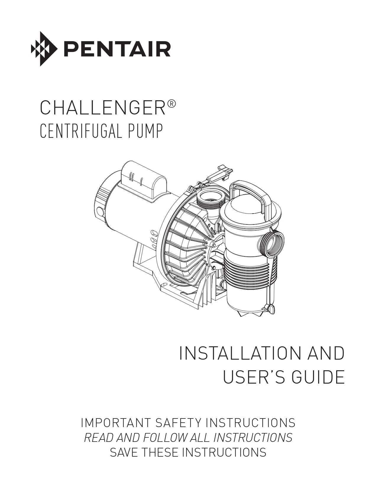 pentair challenger pump parts diagram