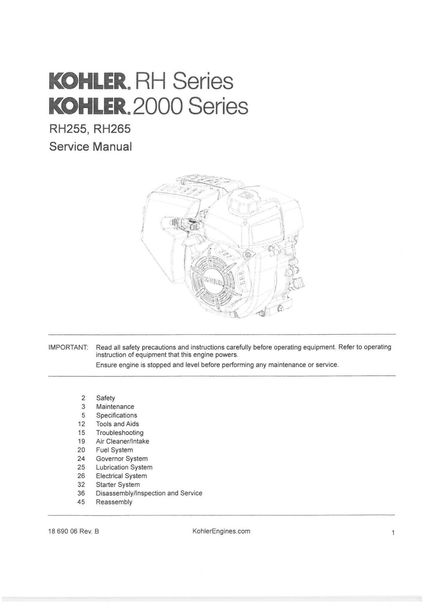 rh265 parts diagram