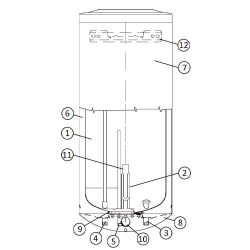 rheem gas water heater parts diagram