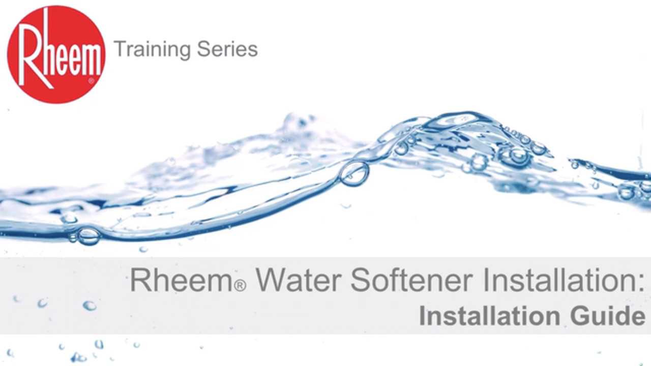 rheem water softener parts diagram