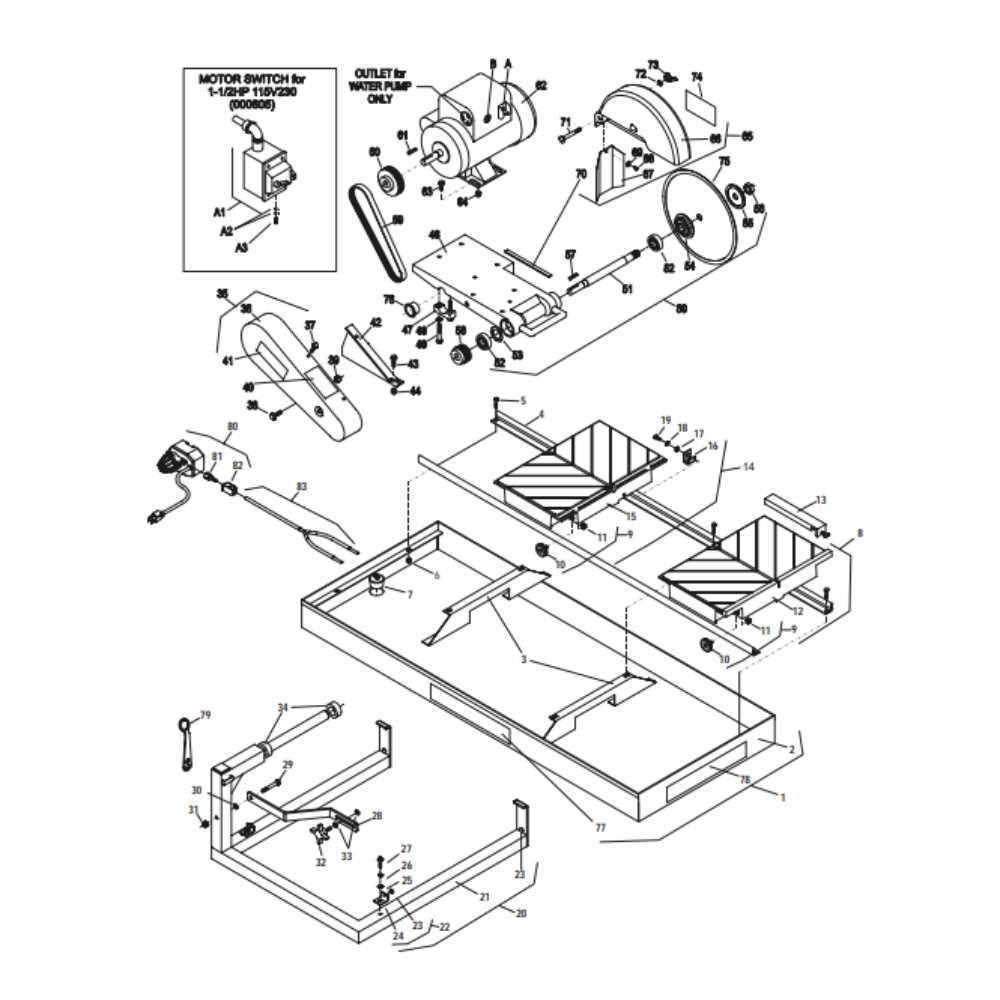 ridgid tile saw parts diagram