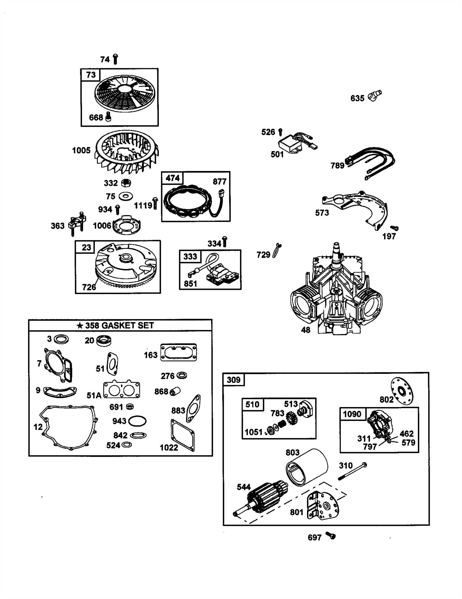 briggs and stratton small engine parts diagram