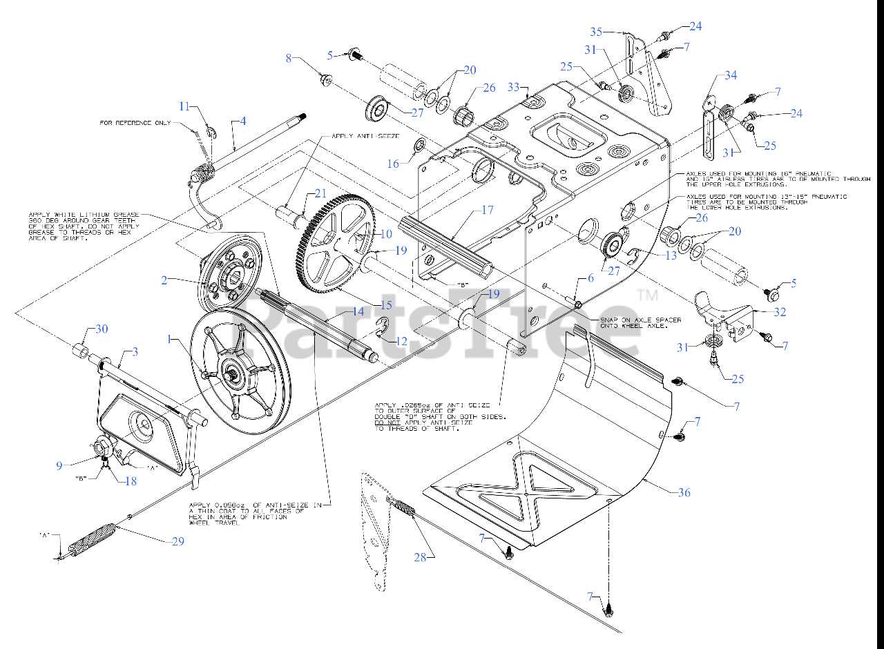 sears snowblower parts diagram