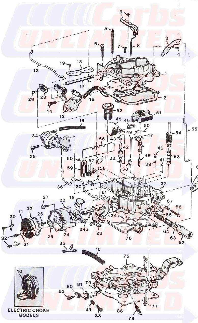 rochester carburetor parts diagram