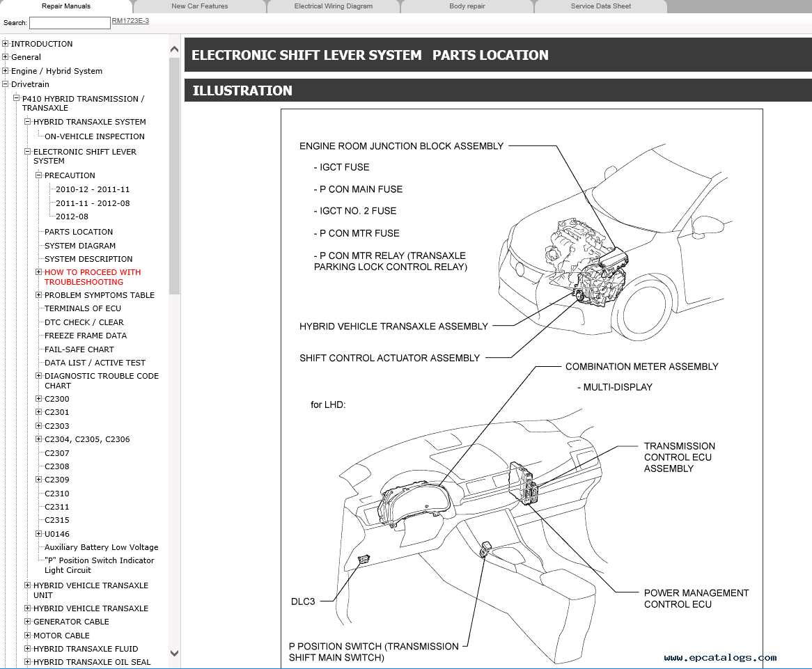 lexus ct200h parts diagram