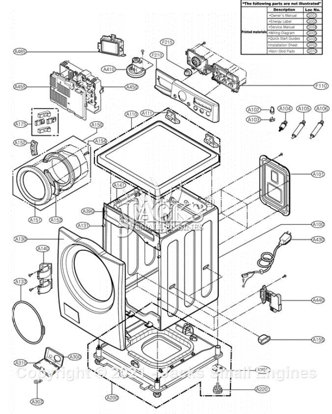 clothes washer parts diagram