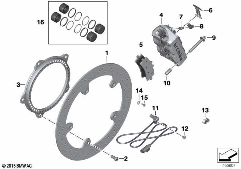 parts of a brake caliper diagram