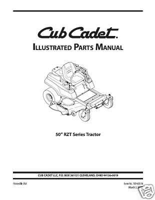 cub cadet rzt 50 parts diagram