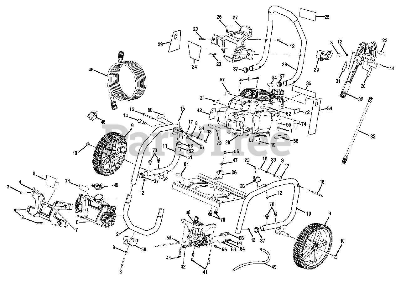 ryobi 1600 psi pressure washer parts diagram