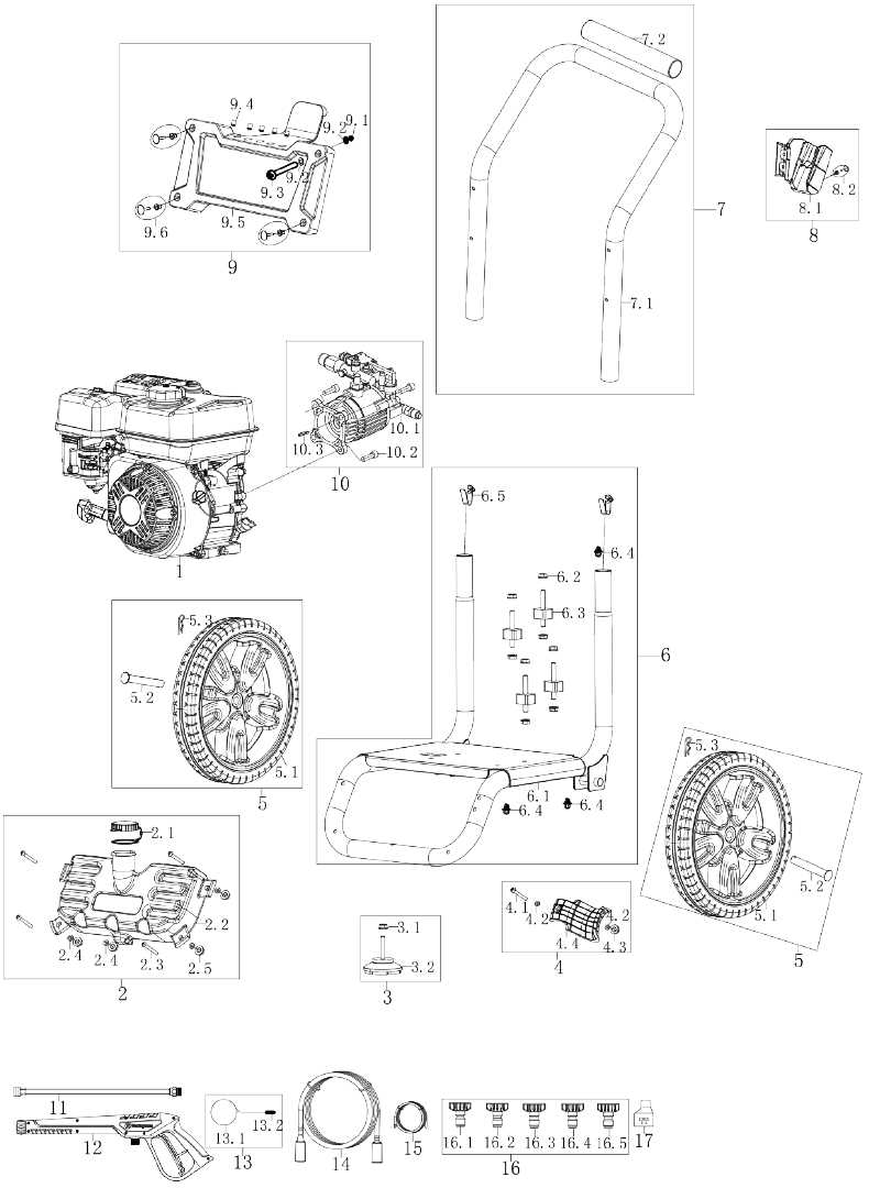 ryobi 2700 psi pressure washer parts diagram