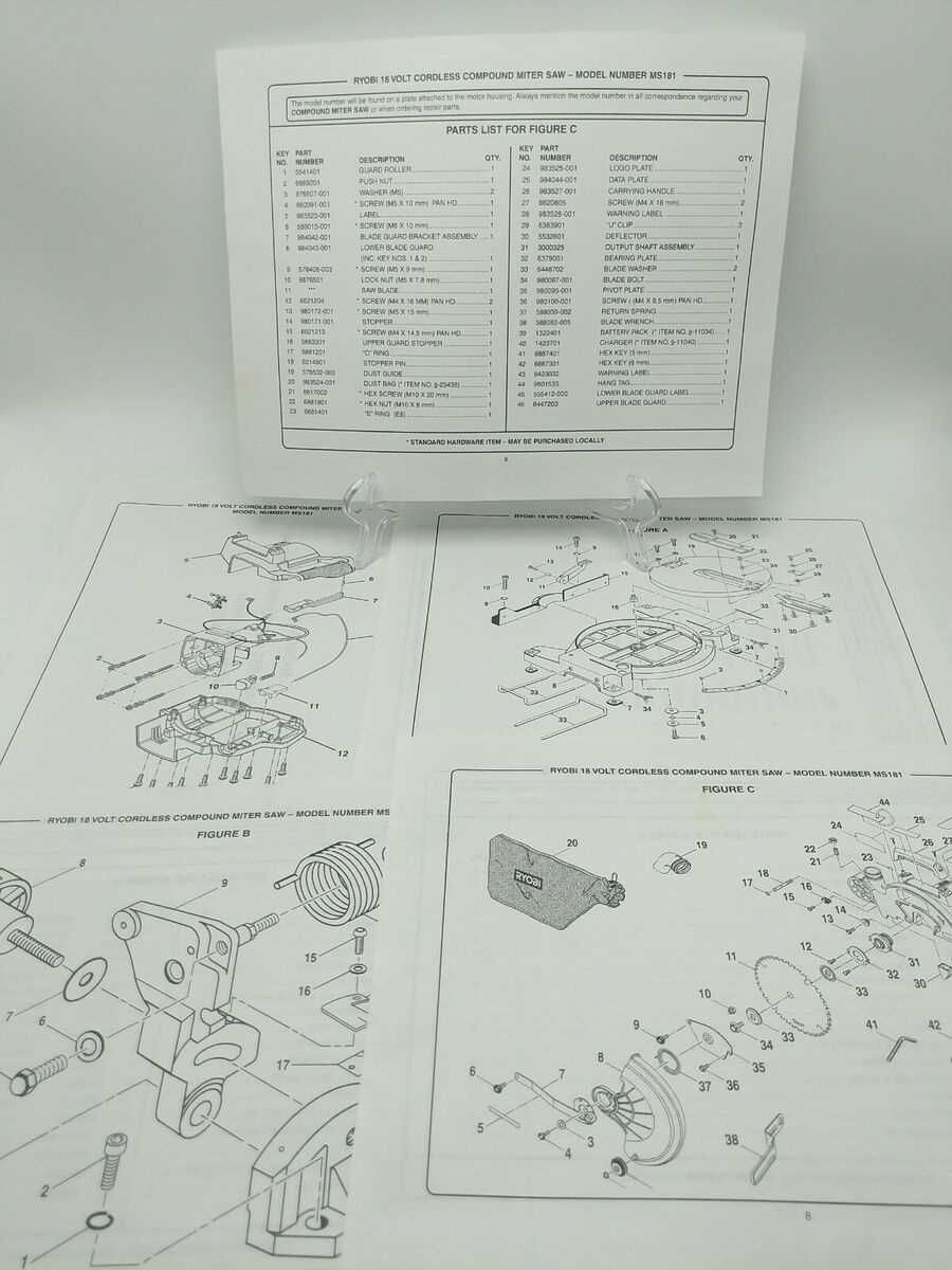 ryobi miter saw parts diagram