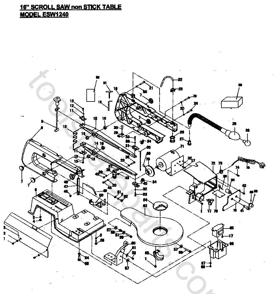 ryobi scroll saw parts diagram