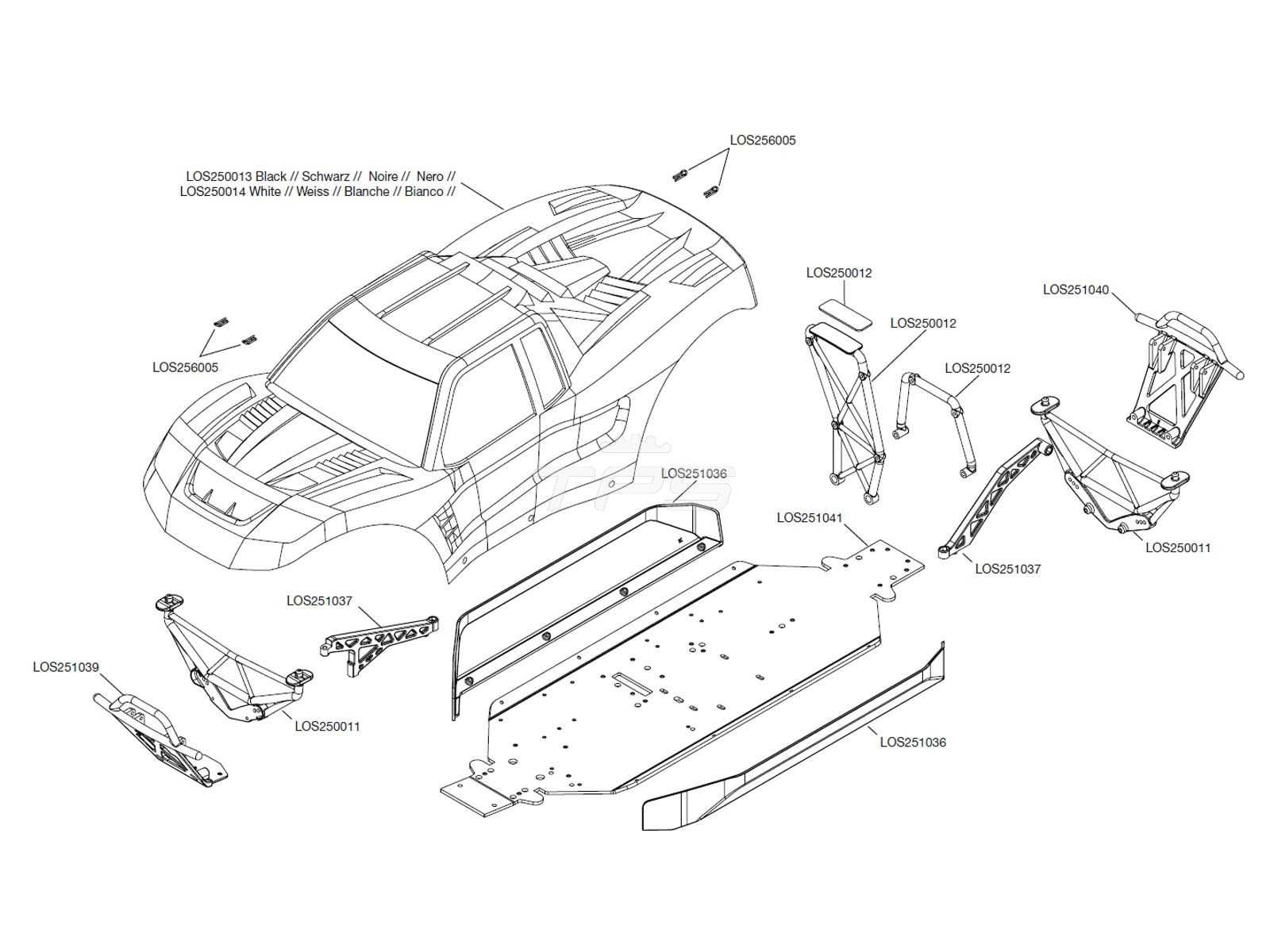 losi lmt parts diagram