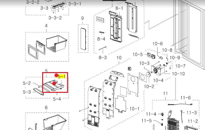 samsung fridge freezer parts diagram