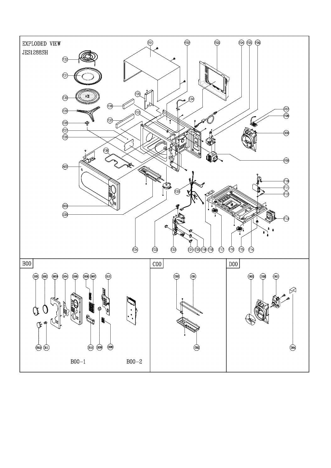 samsung me19r7041fs parts diagram