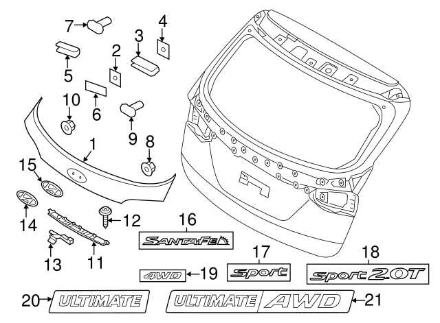 santa fe parts diagram