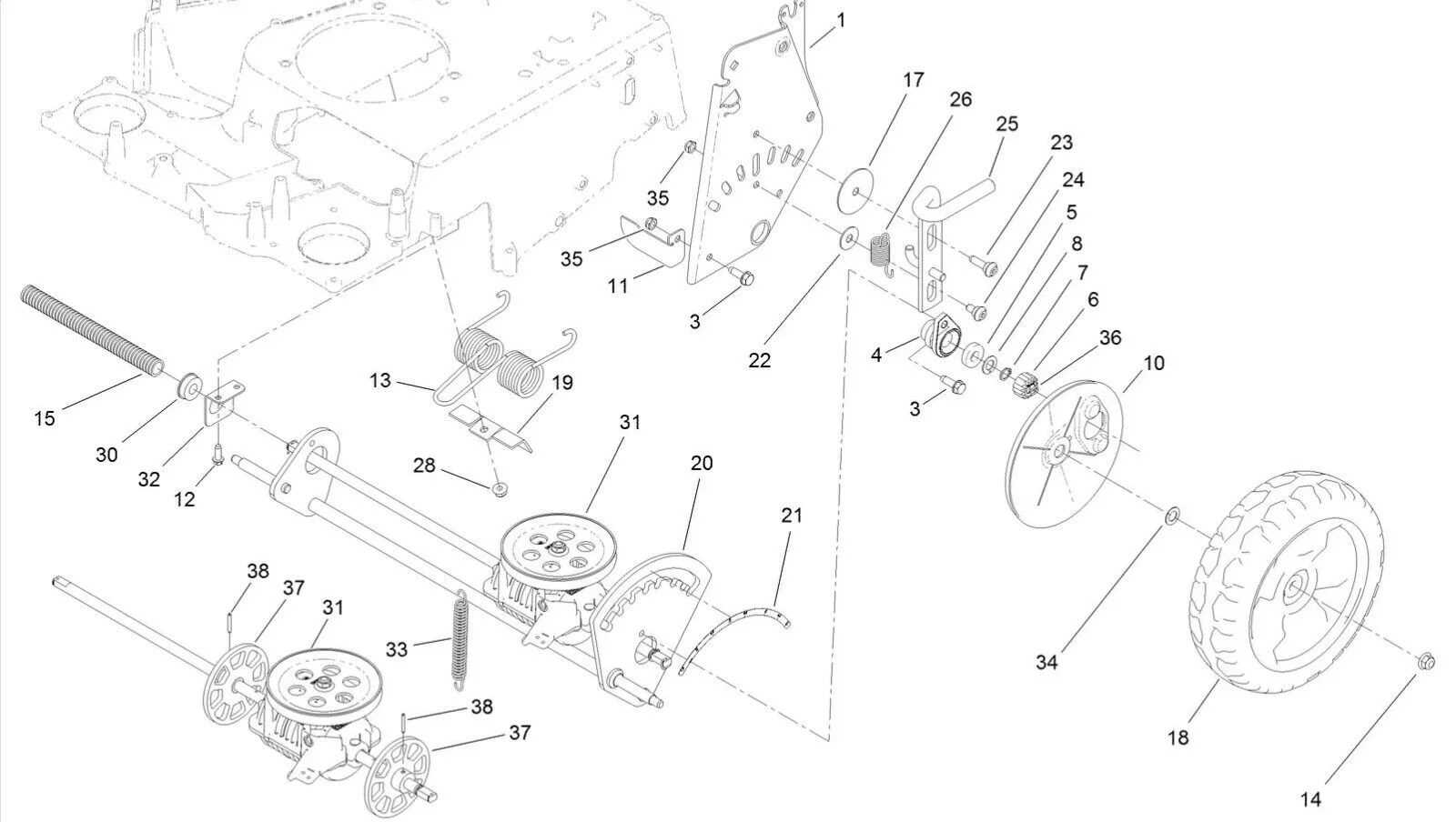 self propelled mower toro recycler parts diagram