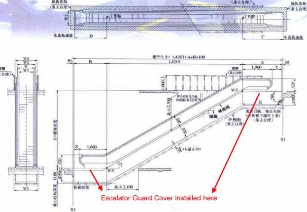 schematic diagram escalator parts