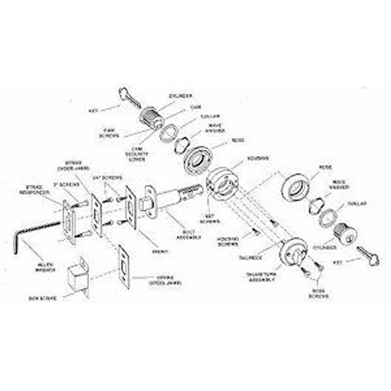 schlage door knob parts diagram