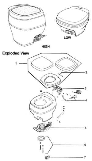 sealand toilet parts diagram