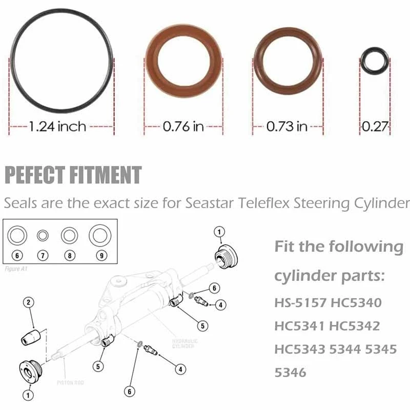 seastar steering parts diagram