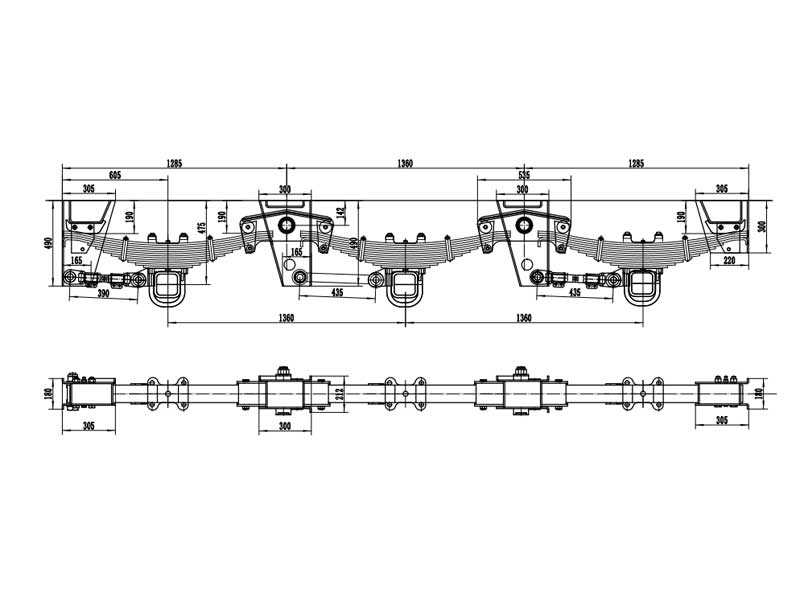 semi trailer axle parts diagram