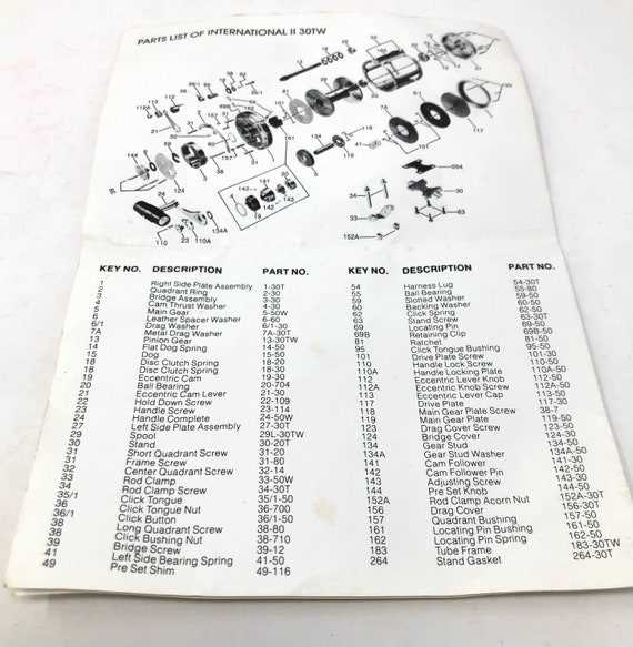 shakespeare reel diagrams & parts lists