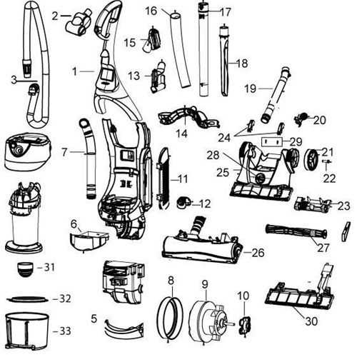 shark lift away vacuum parts diagram