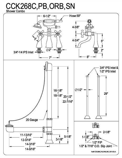 shower plumbing parts diagram